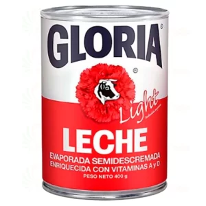 Leche Evaporada Gloria Light Lata 390g